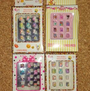 Disney Junior and Emoji kids press on nails